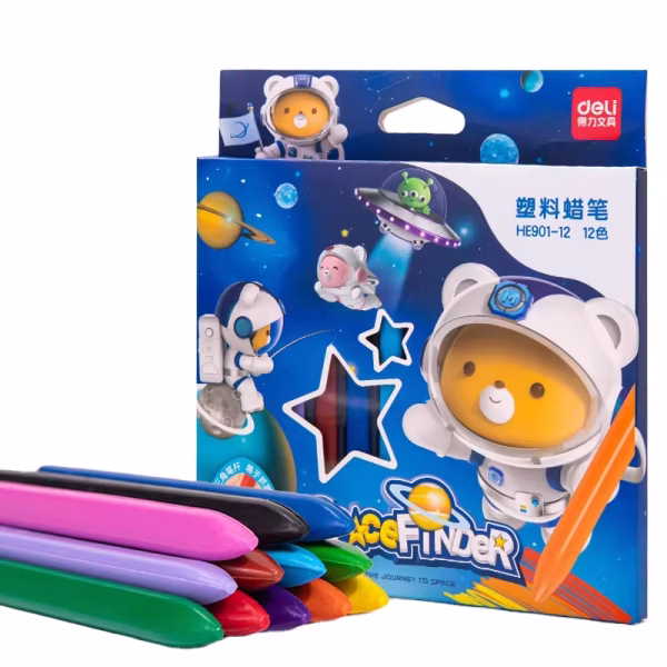 Восковые карандаши для малышей, 12 цветов